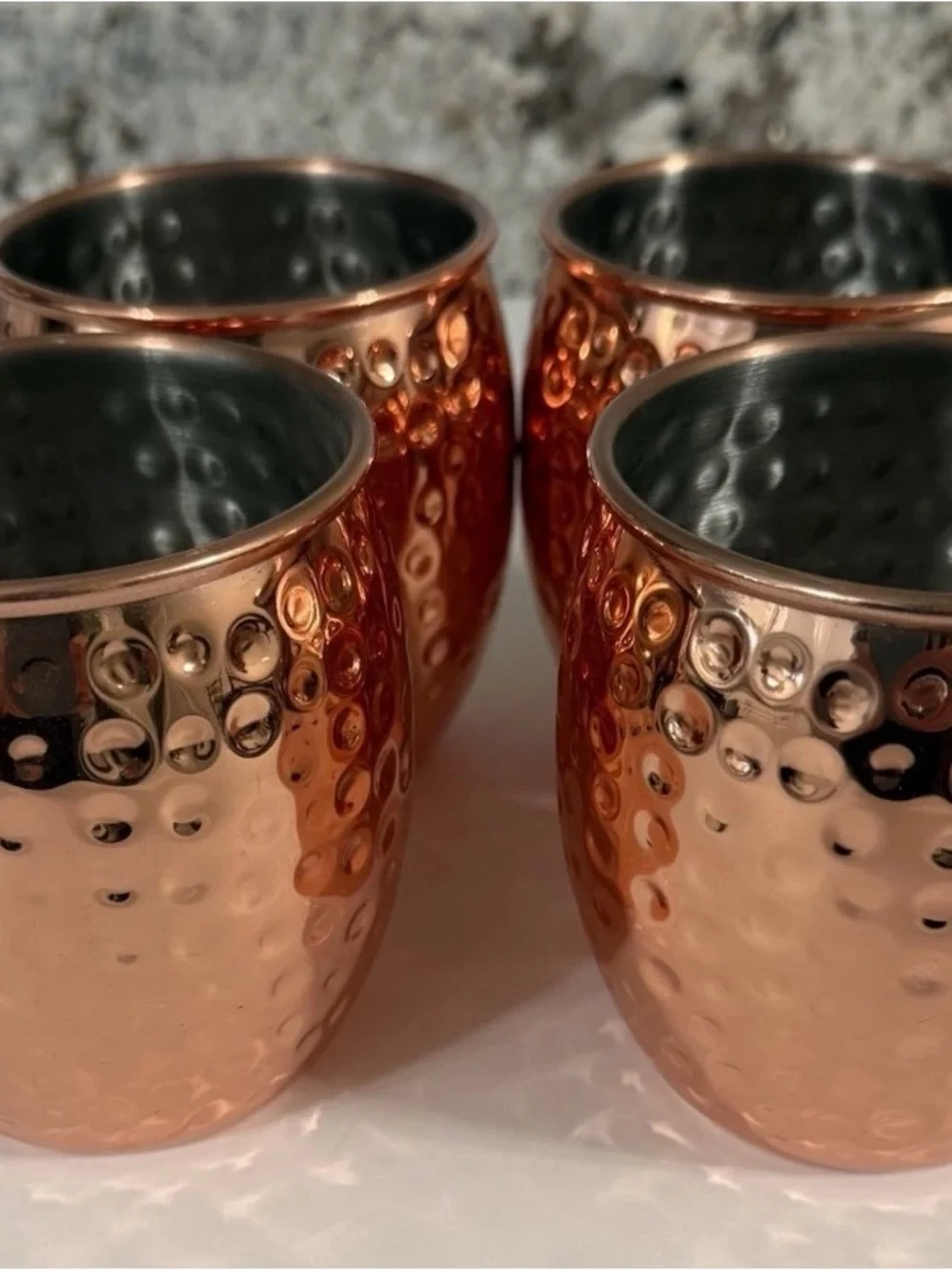 Eco One Moscow Mule Copper Mugs by Silver One Int'l 4 Mugs and Tree New